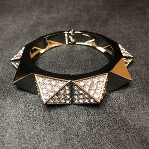 BCBG Hinged Gunmetal Stud Bracelet